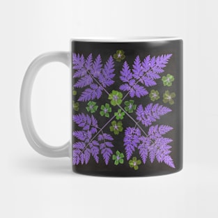 Geranium Petal and Wild Carrot Leaf Collage Mug